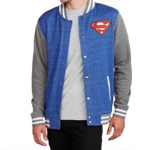 Superman varsity jacket size L EUC